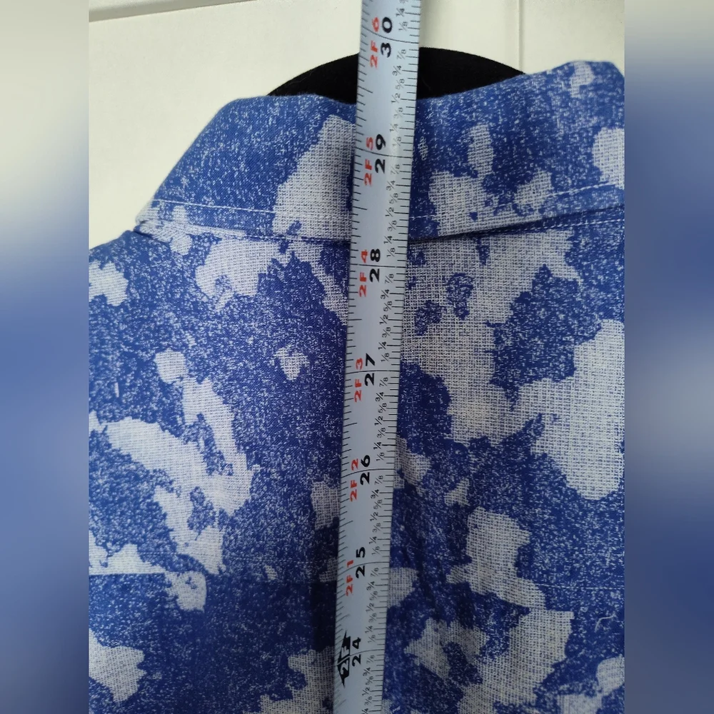 Robert Graham Men's Blue Wave Short Sleeve Woven Button Down Shirt Sz S